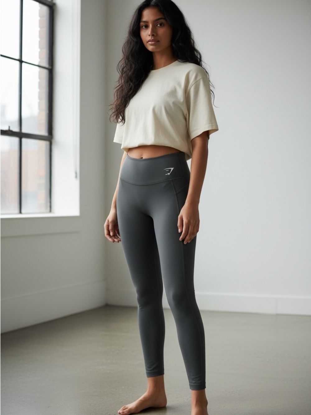 Gymshark Grey High-Waist Performance Leggings